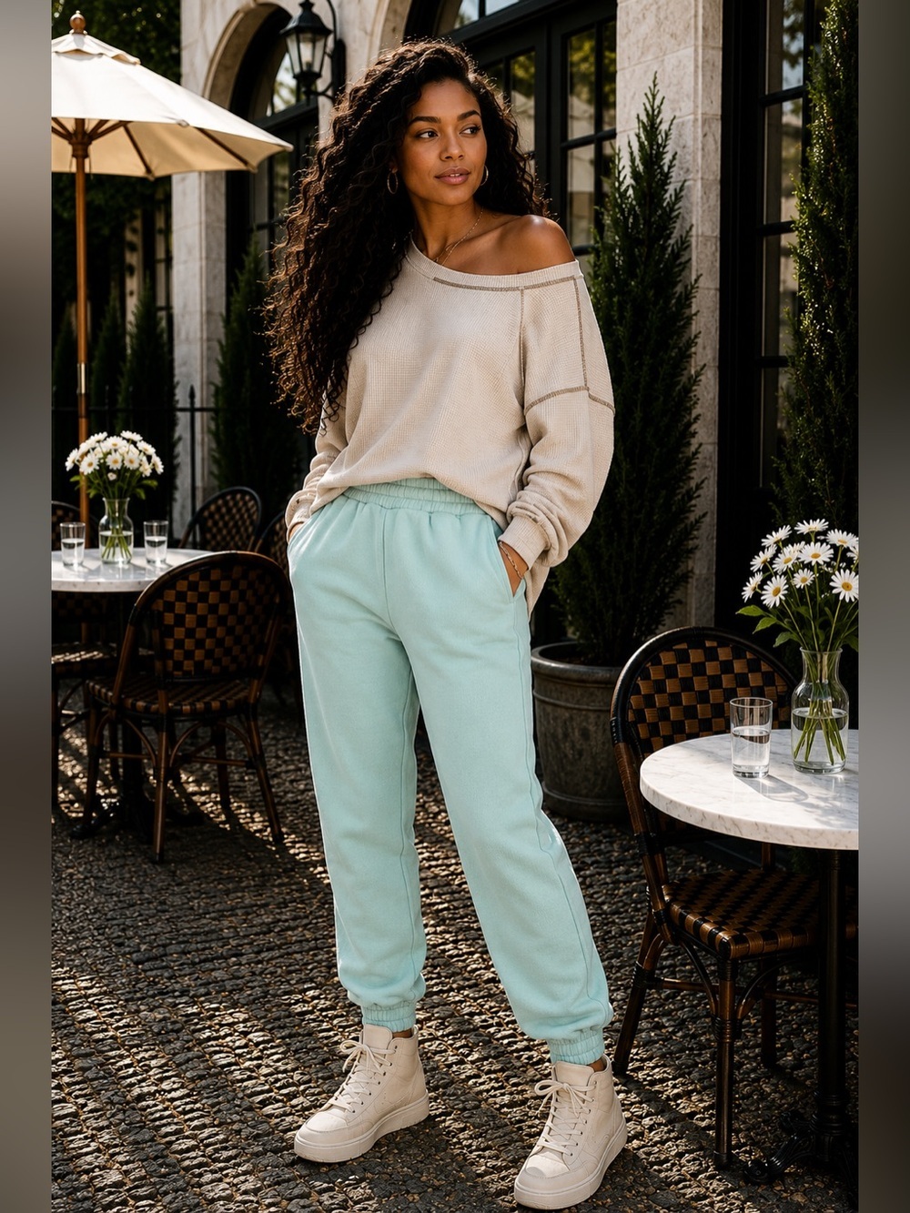 Women’s Fleeced Mint Jogger Pants